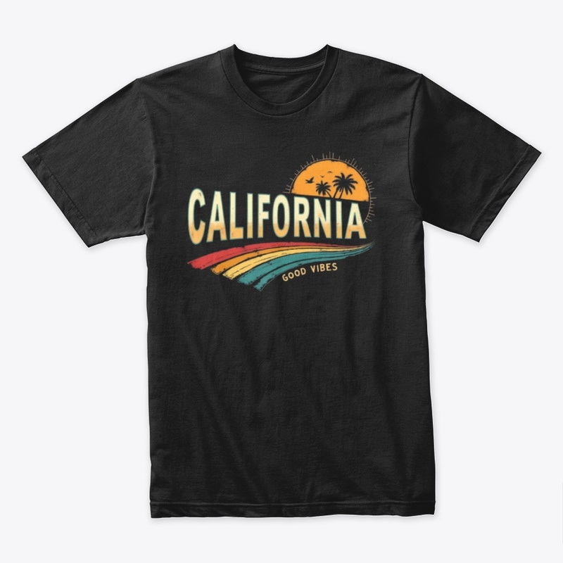 Retro California "Good Vibes" Graphic