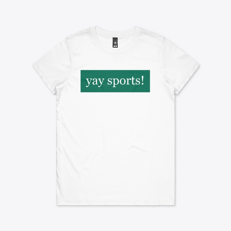 Yay Sports Written in White on Green