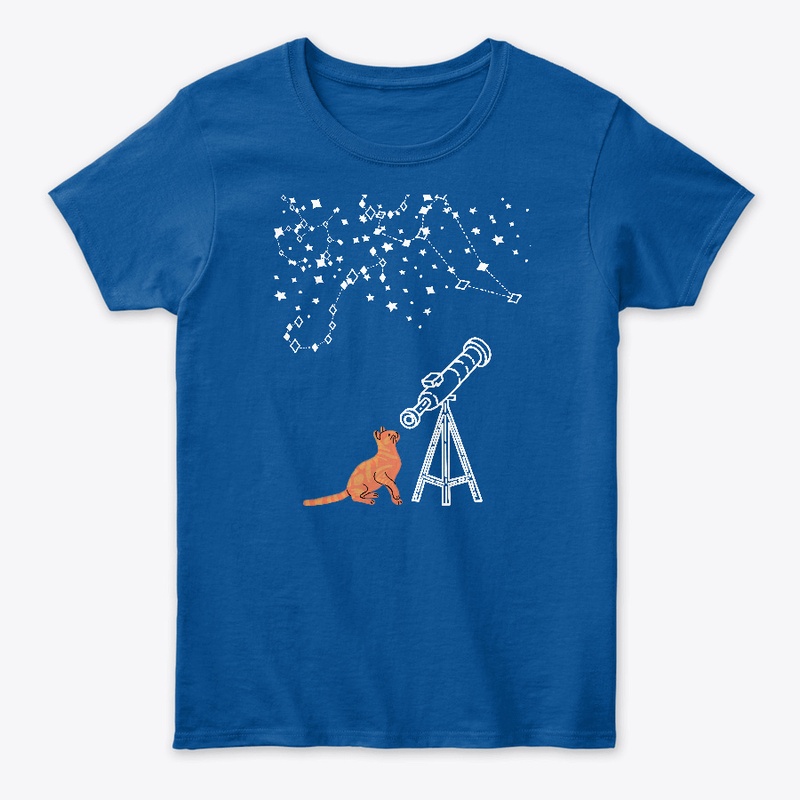 Astronomer Space Cat Star T-Shirt