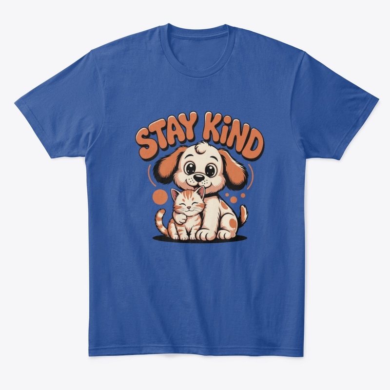 Stay Kind Cute Dog Cat Kindness Tee