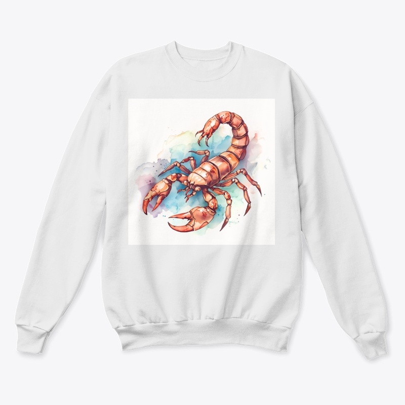 Scorpio in Fiery Watercolors