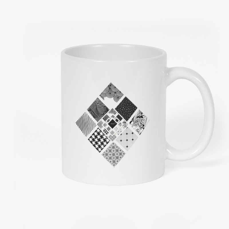 Digital "Patchwork" Design #1 B&W design