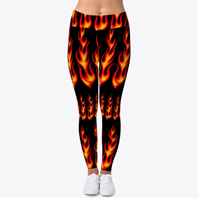Flames on Black Background
