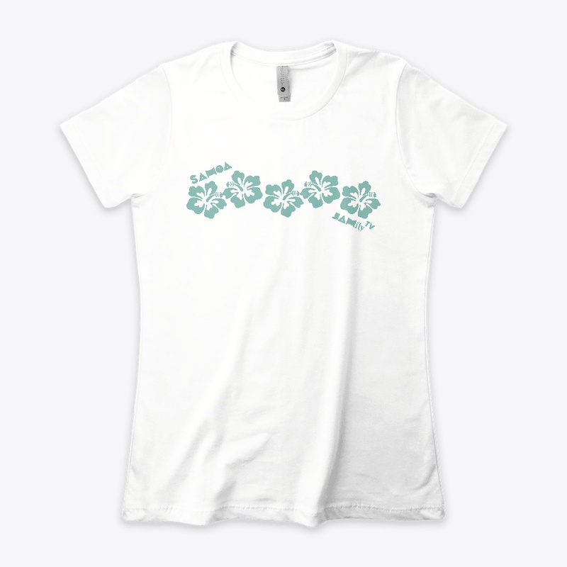 Hibiscus Pattern - Samoa - Light Blue