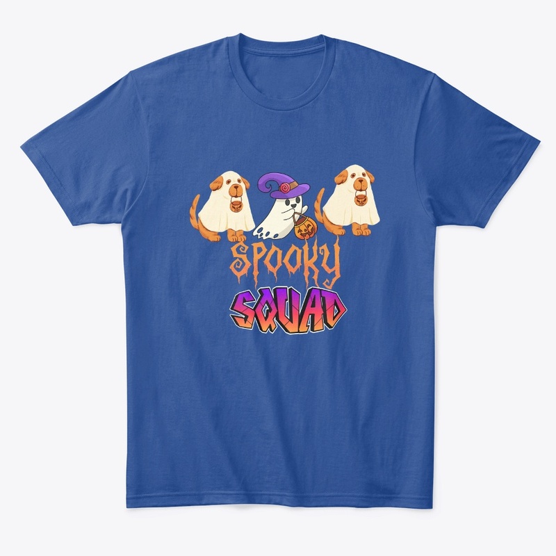 Halloween Ghost Dog Spooky Squad Tshirt