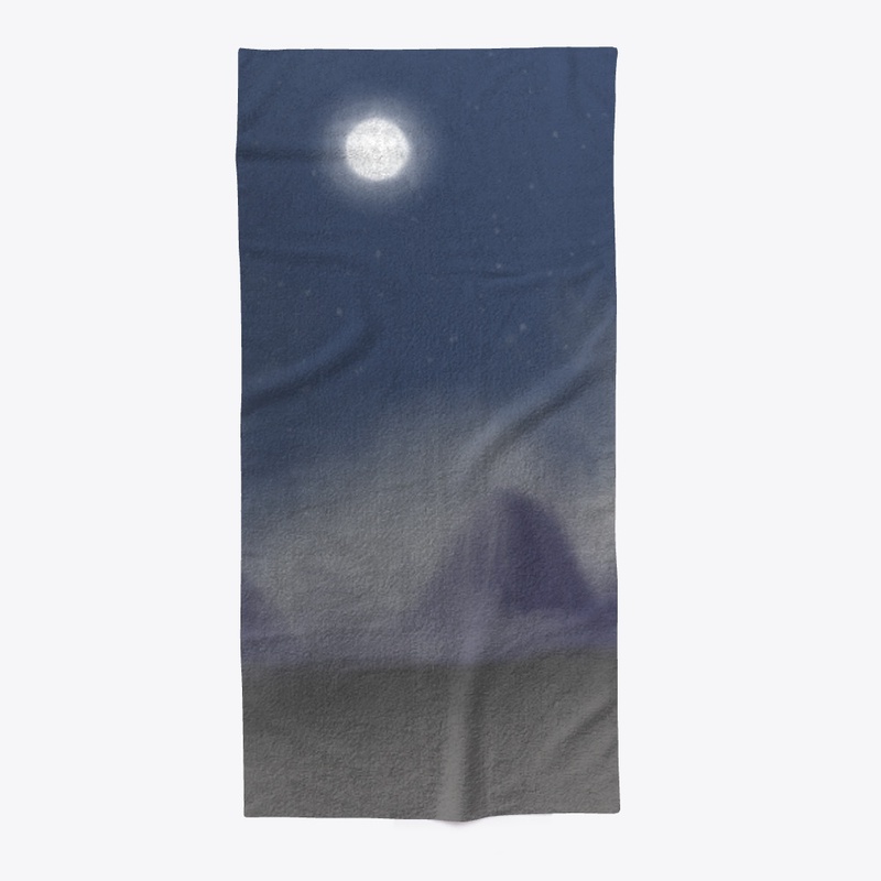 Mystic Mountains under Moonlit Sky