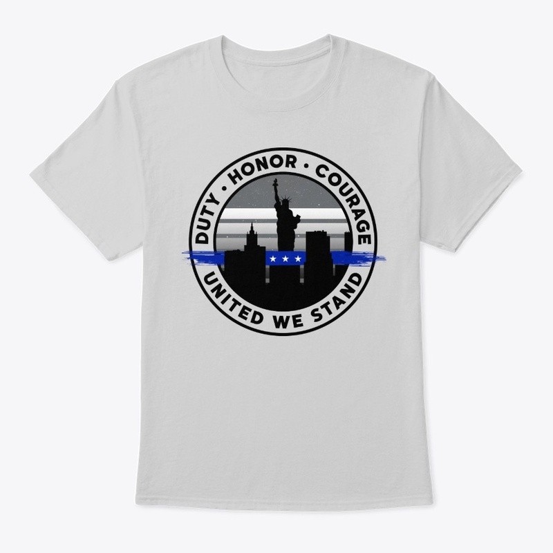 Police Blue Line NY Skyline Liberty Unit