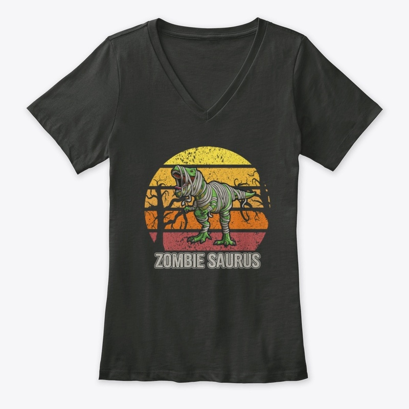 Zombie Saurus Halloween Dinosaur T Rex