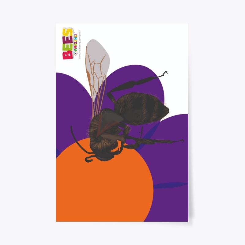 A Bee and flower poster