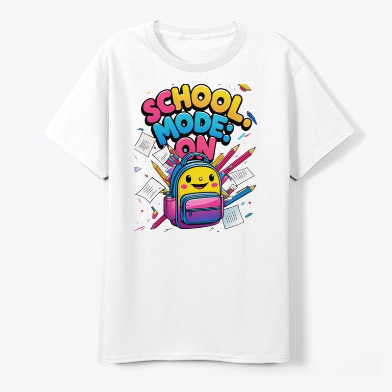 School Mode On | Happy Backpack Tee