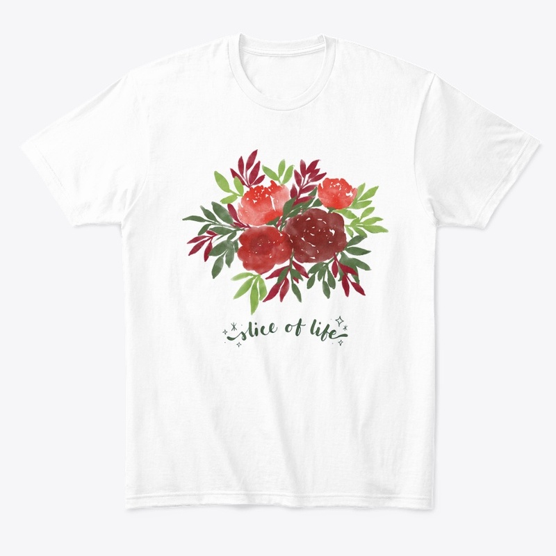 Bright Red Floral Artwork