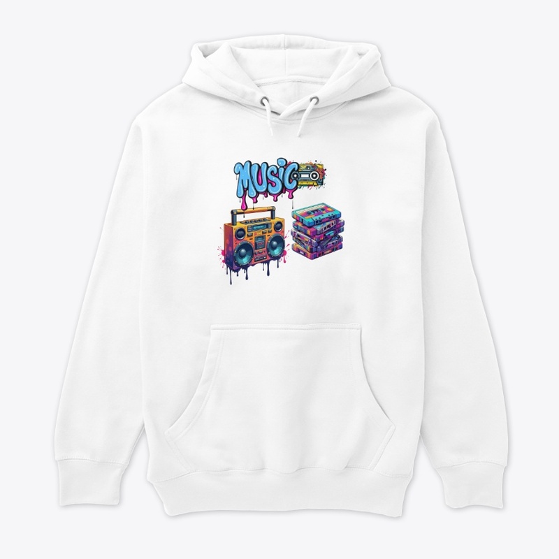 Retro Music Boombox Graphic Tee Unisex