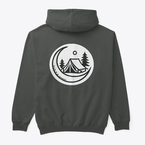 Built To Thrive Classic Hoodie White Dark Heather T-Shirt Back