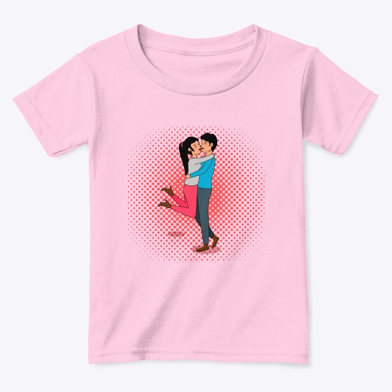  Love Couple in a Red Dotted Symphony