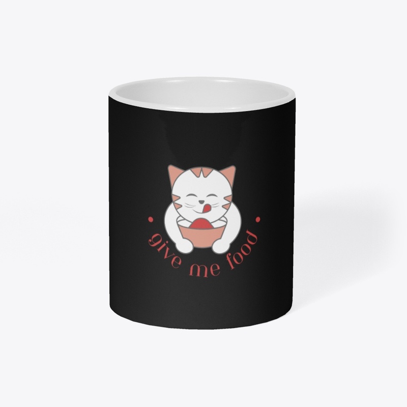 Red White Cat art Foodie Apparel