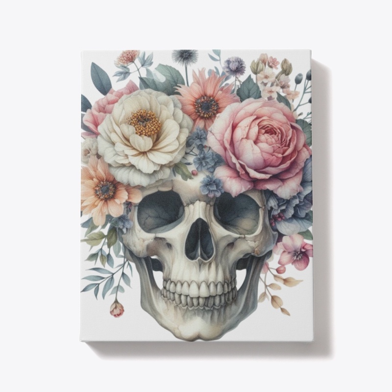 Peonies Skull