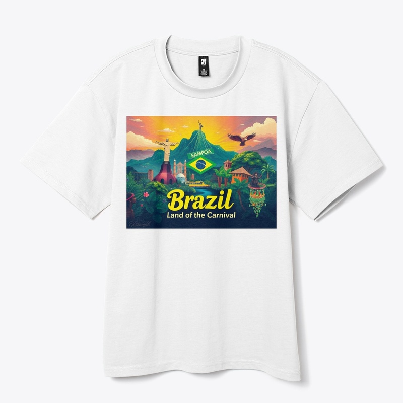 Brazil Vibrant Skyline Art