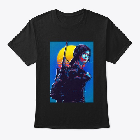 Last Of Us Ellie Poore Black T-Shirt Front