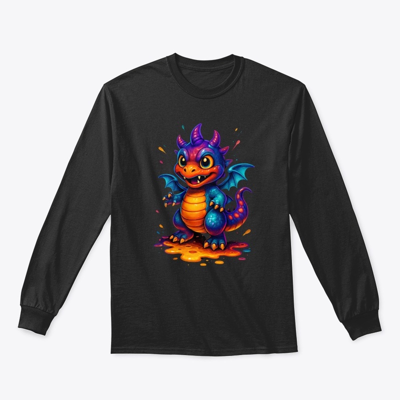 Colorful Cute Dragon Art Graphic