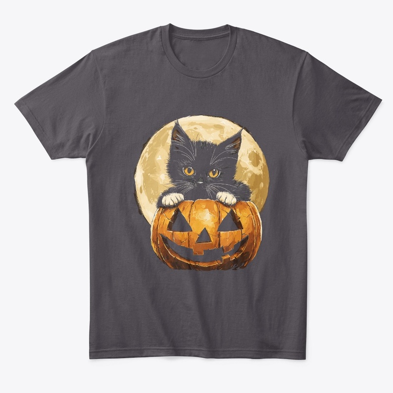Black Cat-Pumpkin Halloween Shirt