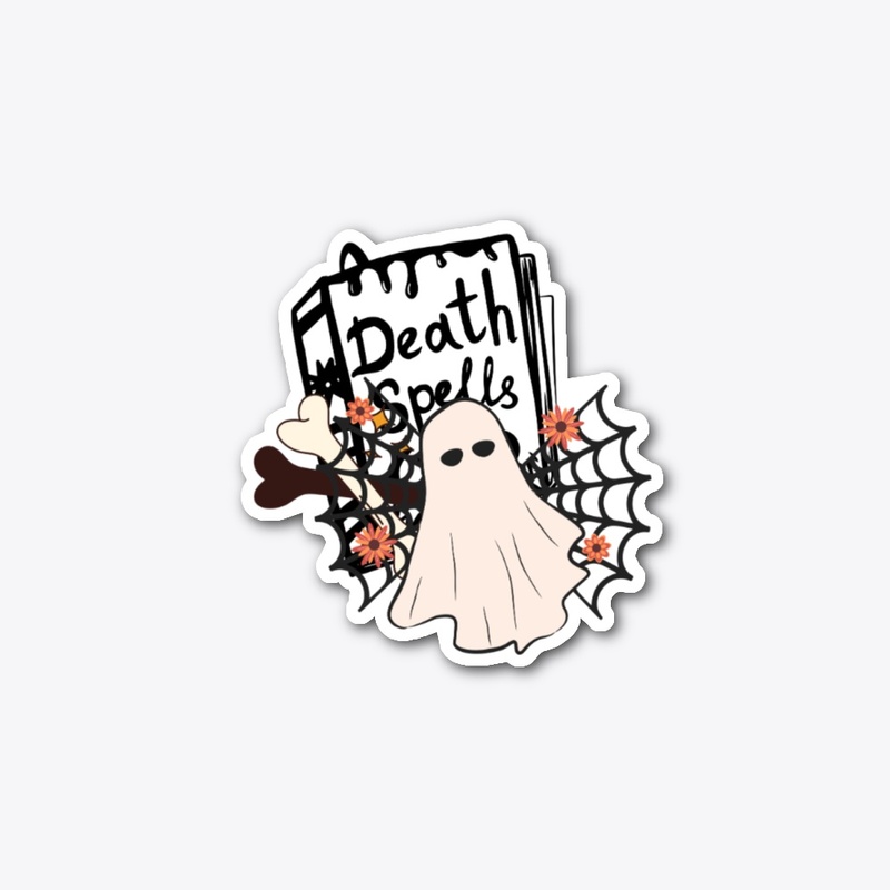 Death Spell Cute Halloween Ghost Design 