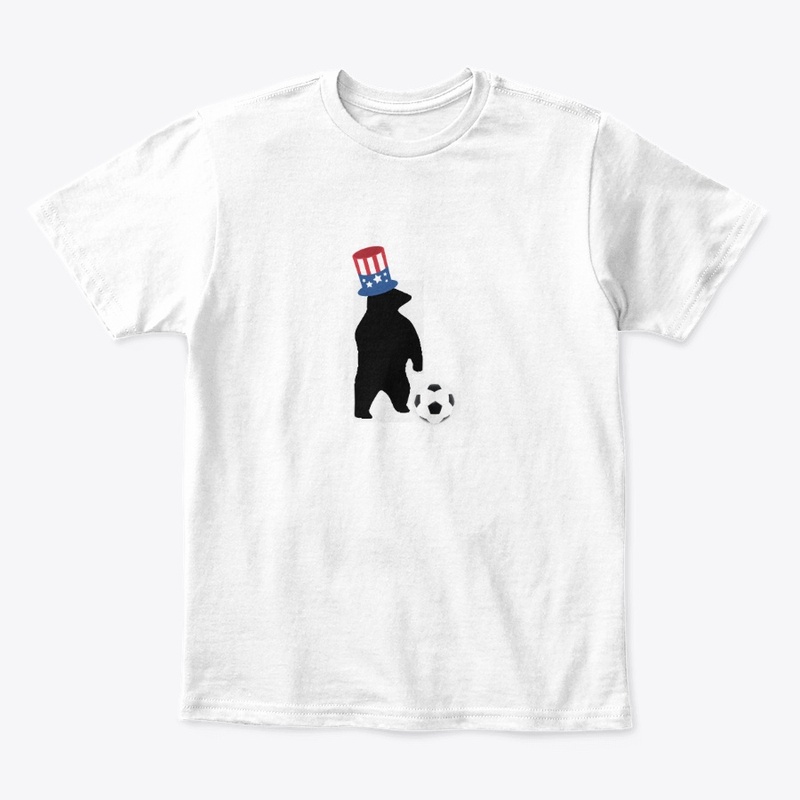  American flag football Tee w/ bear