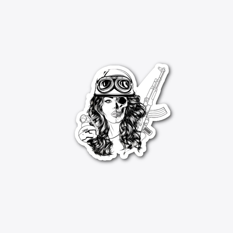 Soldier Girl - Die Cut Sticker