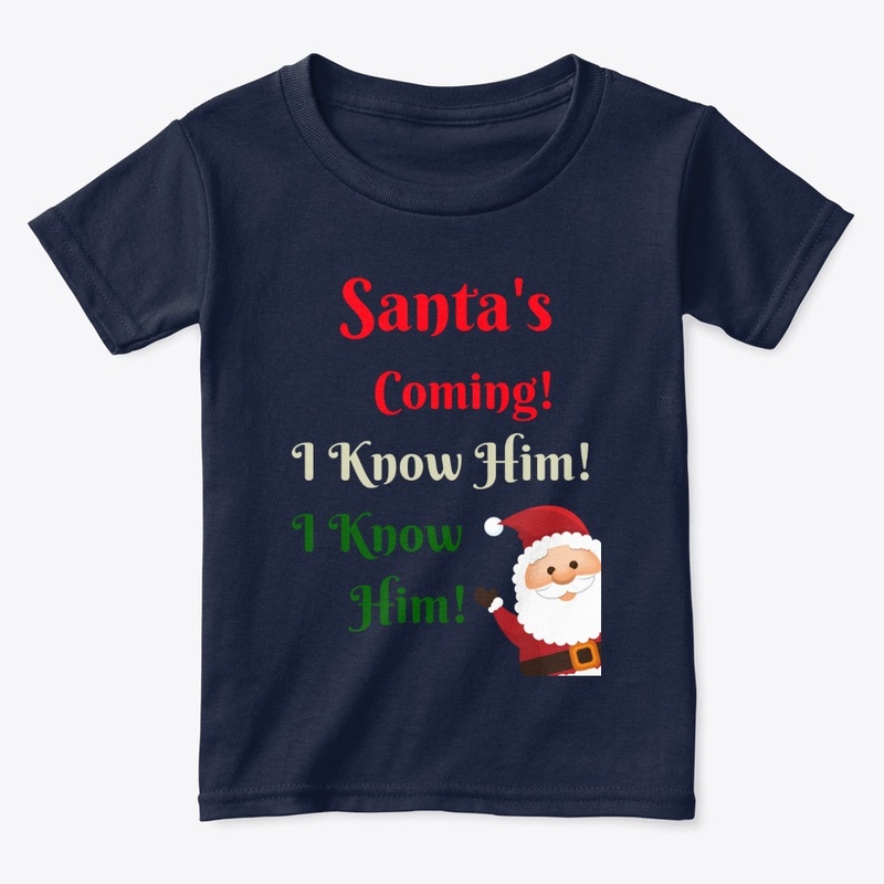 Santa's Coming Christmas Kids Tee