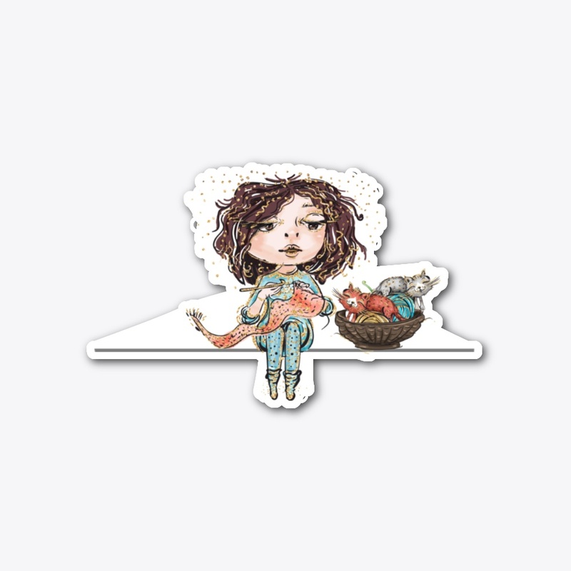 Yarn girl accessories  - sitting