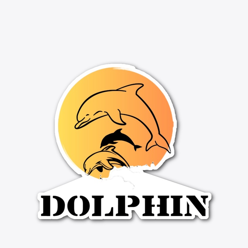 Jumping Dolphins sunset view 