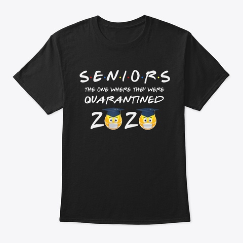 Senior Class Of 2020 Graduation Black T-Shirt Front