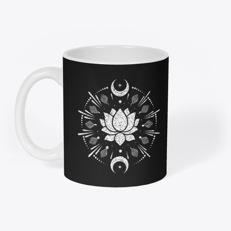 Lotus Mandala Yoga Sacred Moon T-Shirt