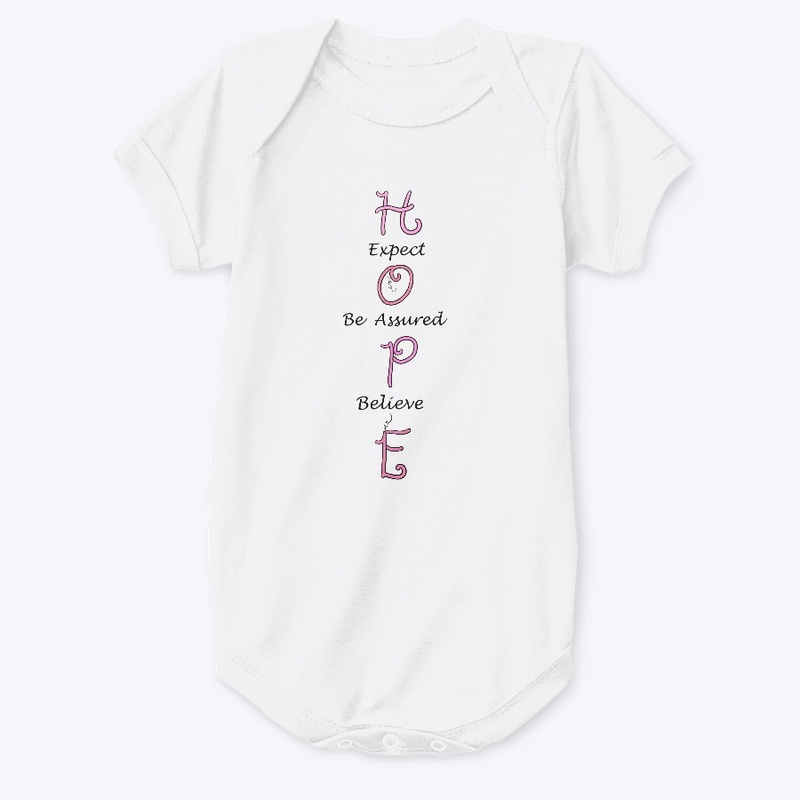 Hope Word Art in Shades of Pink