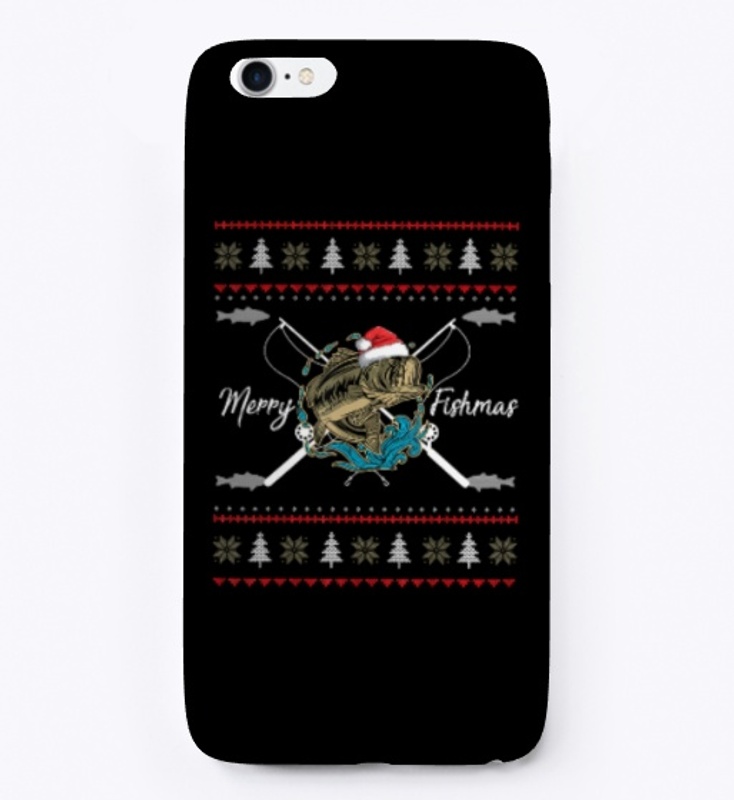 Ugly Christmas Merry Fishmas Fishing 
