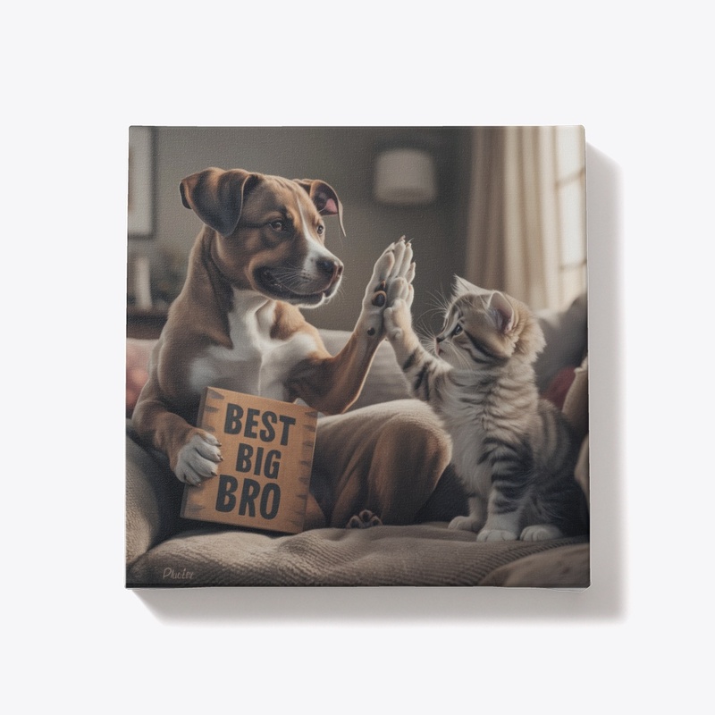 Best Big Bro Animal Canvas