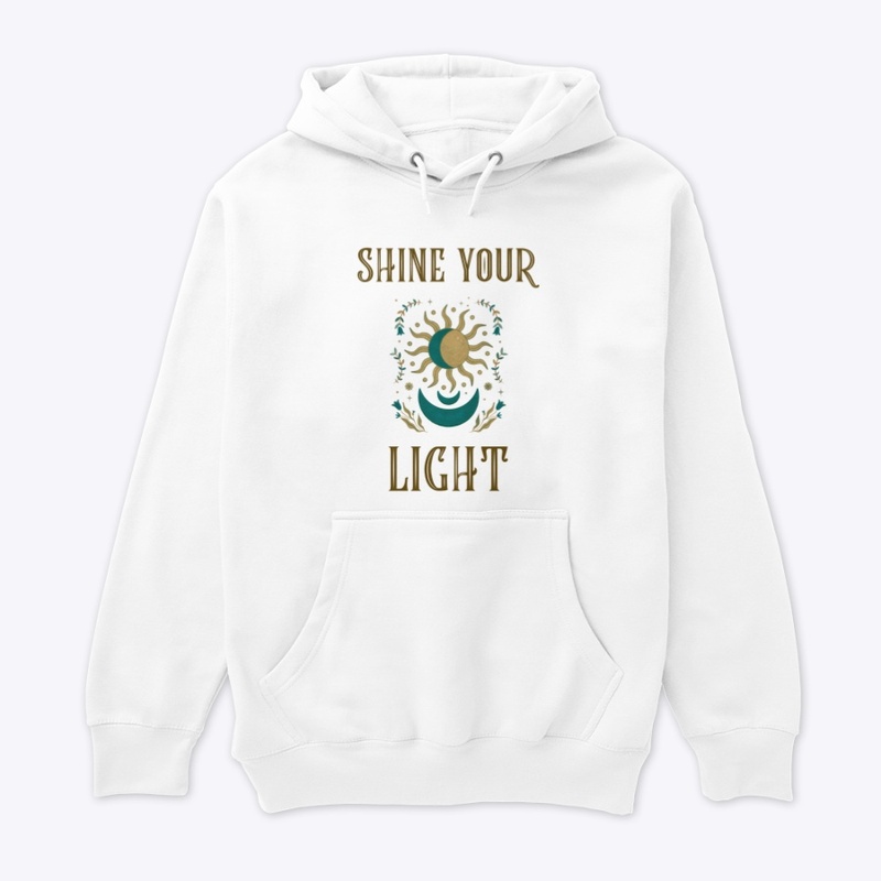 Shine your light, sun and moon logo