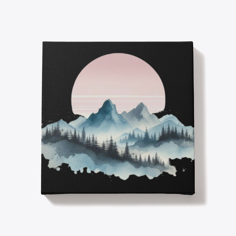 Sun and Mountains T-Shirt Design 