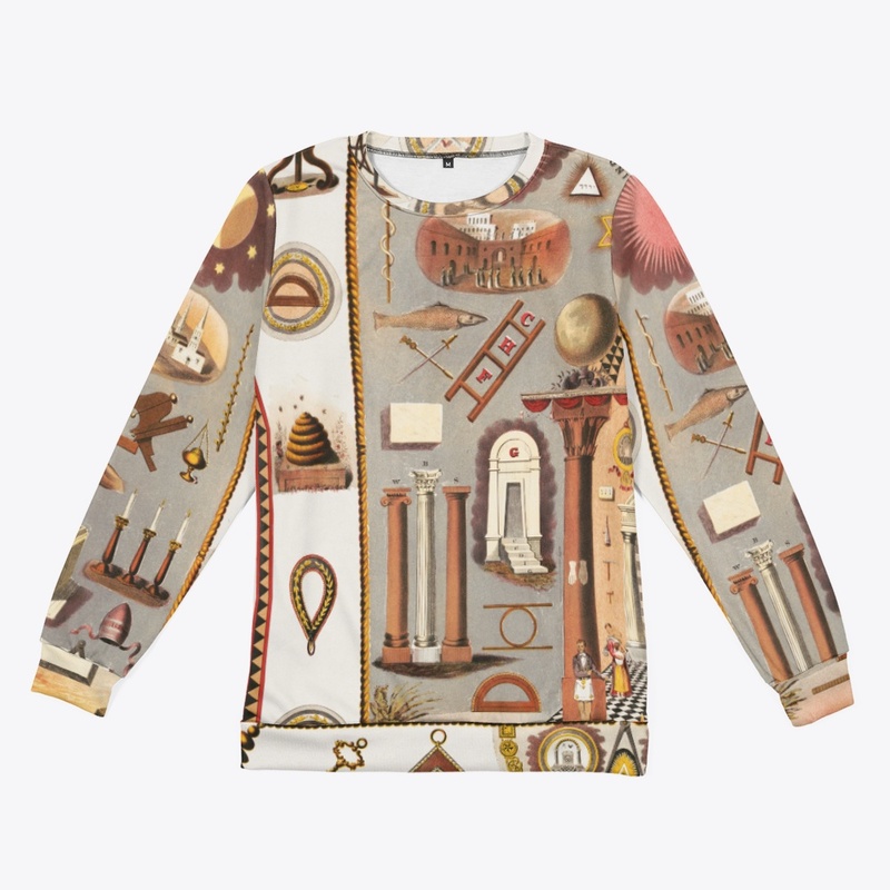 Masonic chart Unisex All-Over Sweatshirt