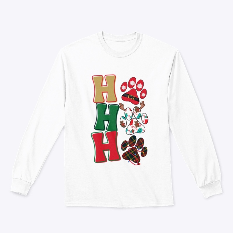 HO HO HO Dog Paw Christmas 