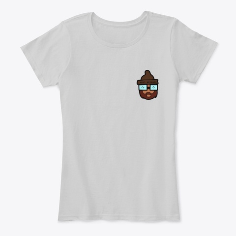Phil Phlaymz Full Color Logo Women's Tee Light Heather Grey T-Shirt Front