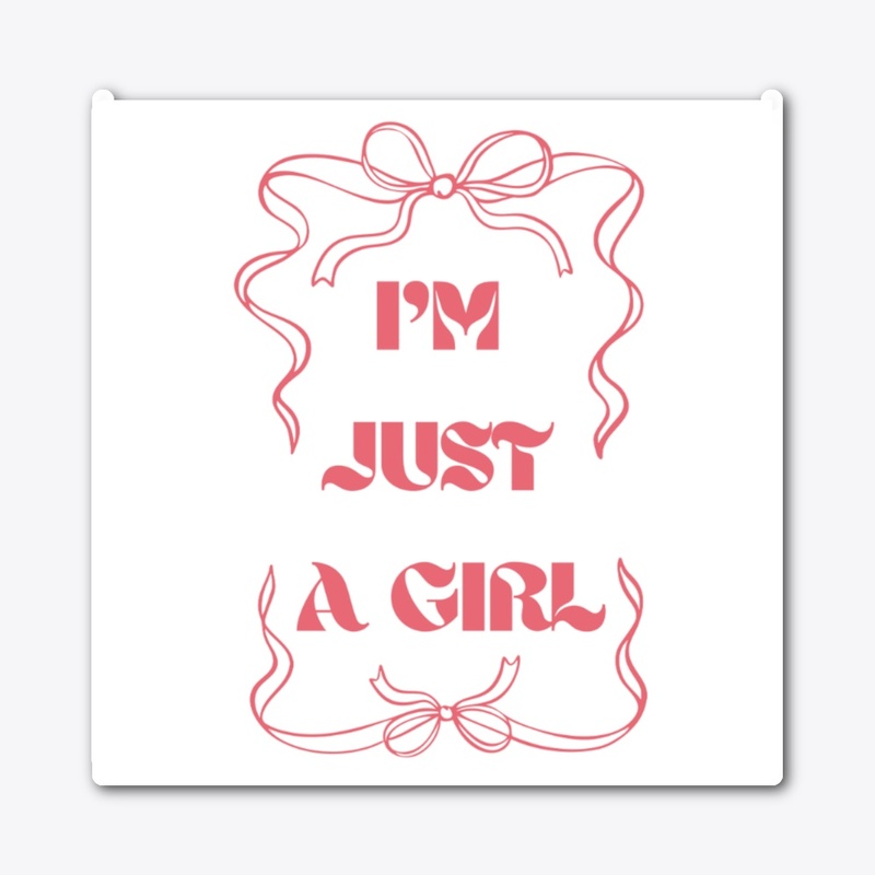 "I’m Just a Girl" – Bow-Themed Apparel