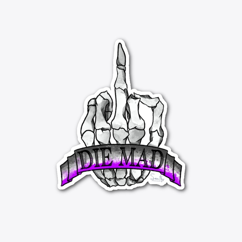 Die Mad Asexual Pride Sticker