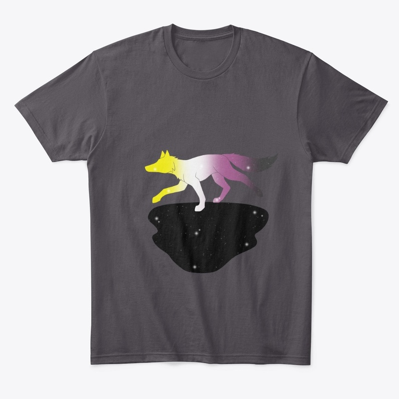 Non-binary starry running fox