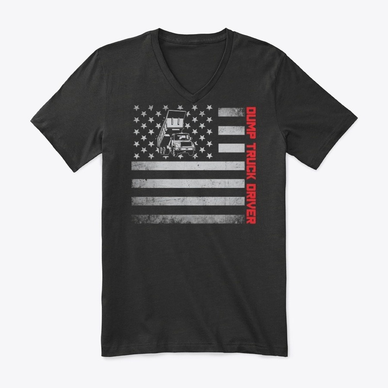 Dump Truck Driver US Flag