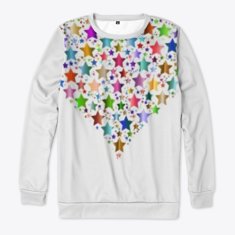 colorful stars heart shape
