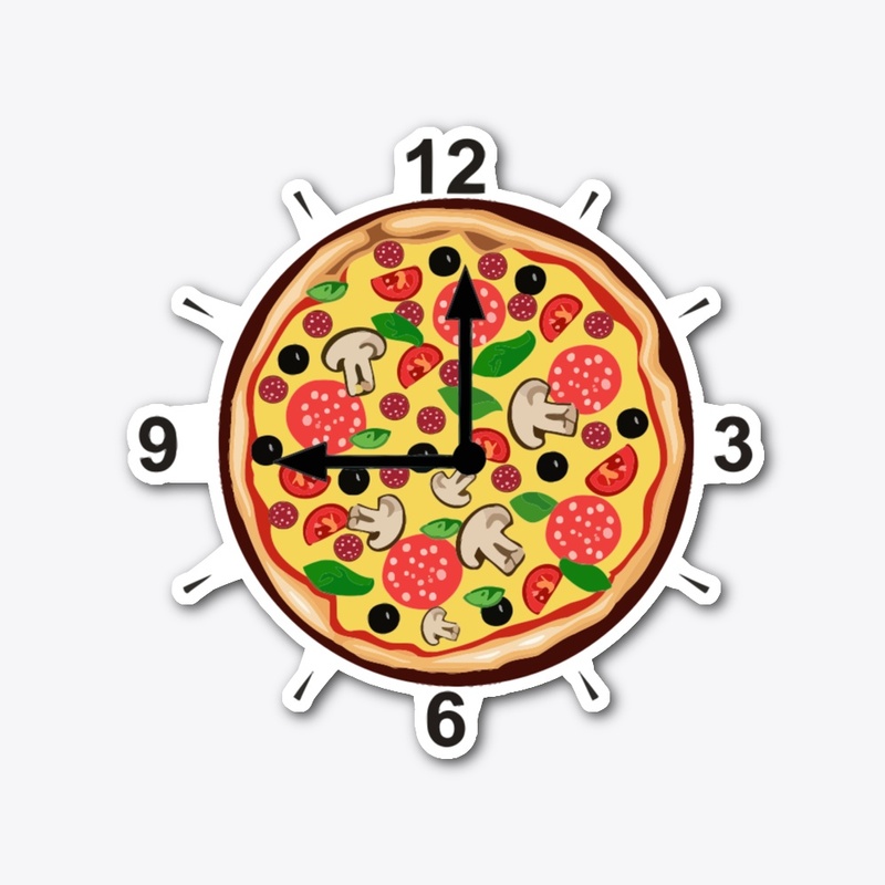 PIZZA O CLOCK STICKER