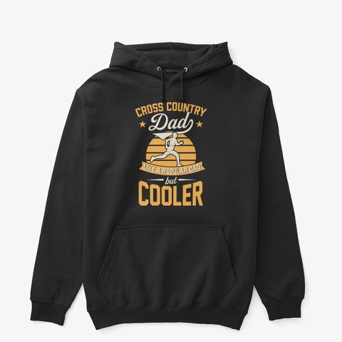 Cross Country Dad Like A Regular Black T-Shirt Front
