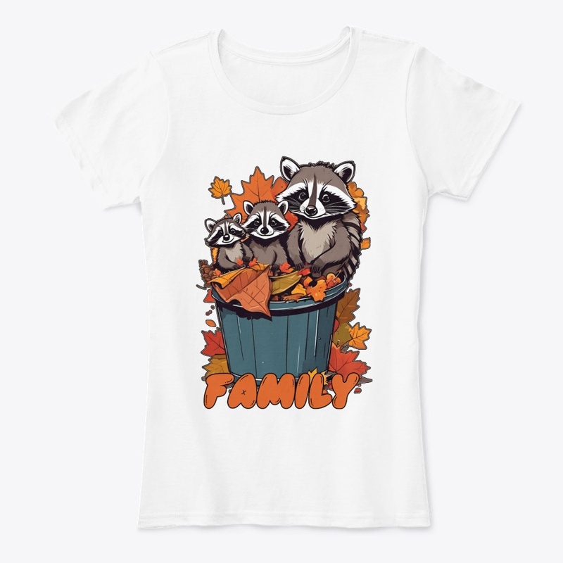 Autumn Trash Adventure - Raccoon Family