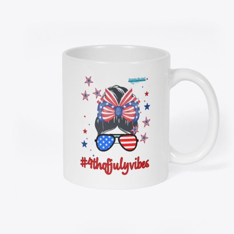 4th of JULY-MUG-Hair in a bun