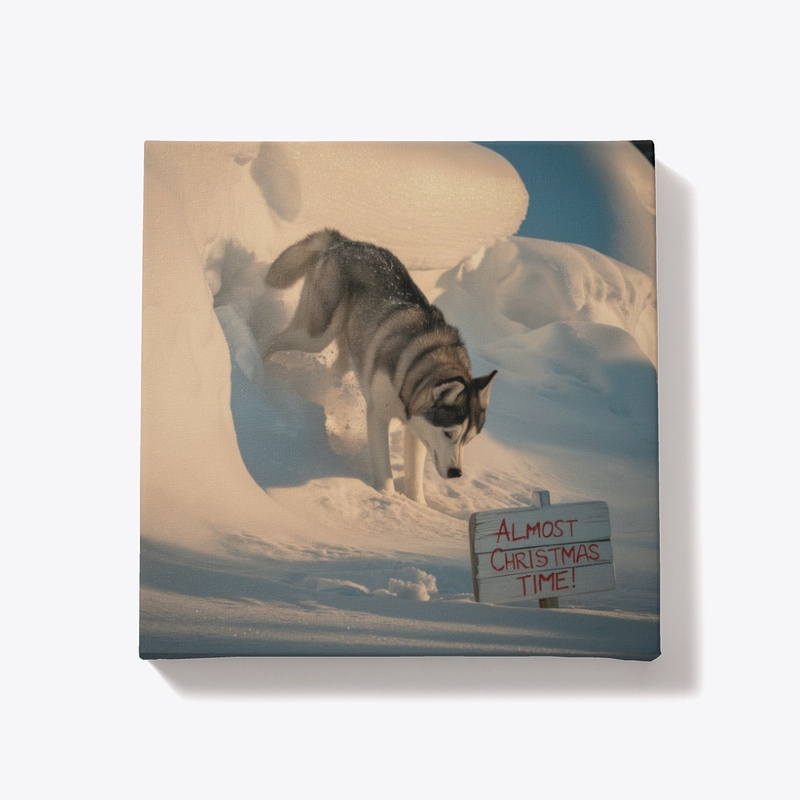 Almost Christmas Time Winter Canvas